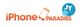 Logo mit Text: "iPhone Paradies" in Orange, daneben blauer Kreis mit "JT iPhone".
