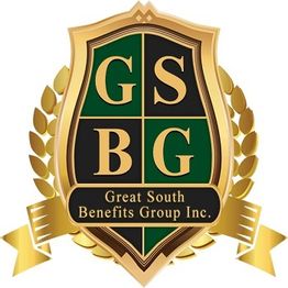 Emblem with "GSBG" and "Great South Benefits Group Inc." in gold and green.