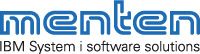 Logo von Menten mit dem Text: "IBM System i software solutions".