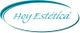 Logo azul de "Hoy Estética" en un óvalo con líneas curvas alrededor.