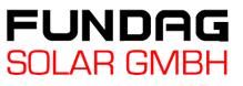Logo mit Schriftzug "FUNDAG SOLAR GMBH", oberes Wort in Schwarz, unteres in Rot.