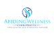 Logo of Abiding Wellness Chiropractic with a blue abstract human figure and spine design.