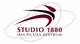 Logo von Studio 1880, stilisierte Figur und Schrift "Das Pilates Zentrum".