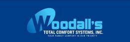 Logo of Woodall's Total Comfort Systems, Inc. with the text "Your Family Comfort is Our Priority."