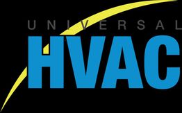 Logo with "UNIVERSAL HVAC" text and a yellow swoosh design.