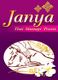 Janya Thai Massage Praxis-Logo mit gezeichneter Massage-Szene, Blüten und dekorativen Mustern.