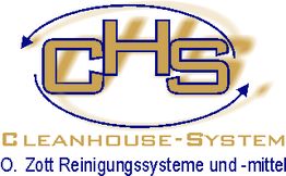 Logo von CHS Cleanhouse-System, O. Zott Reinigungssysteme und -mittel, mit Pfeilen im Oval.