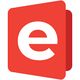 Rood pictogram met witte letter 'e' in het midden.