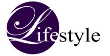 Logo mit "Lifestyle" in stilisierter Schrift, vor lila Kreis.