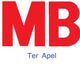 Rode letters "MB" met blauwe tekst "Ter Apel" eronder.