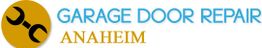 Logo for Garage Door Repair Anaheim with wrench icon.