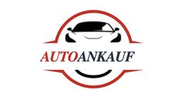Logo mit Auto-Silhouette und Schriftzug "Autoankauf" in Rot und Schwarz.