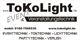 ToKoLight Veranstaltungstechnik-Logo mit Kontaktdaten für Event-, Ton-, Licht- und Partytechnikverleih.