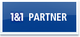 Blaues Logo mit weißem Text "1&1 PARTNER" in einem rechteckigen Rahmen.