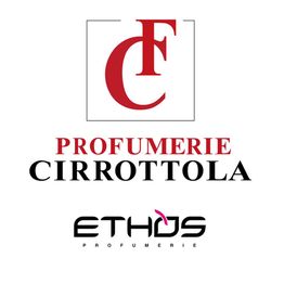 Logo delle Profumerie Cirrottola con scritta "ETHOS PROFUMERIE" in basso.