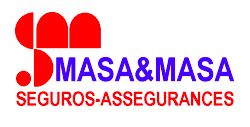 Logotipo de MASA & MASA en azul y rojo, texto "SEGUROS-ASSEGUANCES" en rojo.