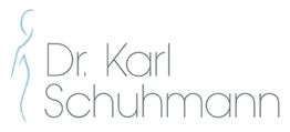 Logo mit stilisiertem Körperumriss und dem Text "Dr. Karl Schuhmann".