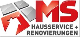 Logo von MS Hausservice und Renovierungen mit grafischen Elementen.