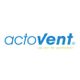 Logo von actovent mit Slogan "we act for ventilation" in Blau und Grün auf weißem Hintergrund.
