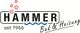Logo von Hammer Bad & Heizung, seit 1966, mit Wellenlinie und roten Kreisen.