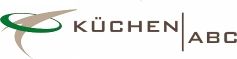 Logo mit Text "Küchen ABC" und abstrakter Grafik in Braun und Grün.