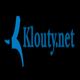 Klouty.net logo in blue on a black background.