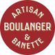 Texte en cercle rouge: "Artisan Boulanger & Banette".