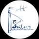 Logo de Sailor's con un mástil y una firma arriba, en un diseño azul sobre fondo blanco.