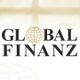 Logo mit der Aufschrift „GLOBAL FINANZ“, wobei der Buchstabe "O" eine Erdkugel zeigt.