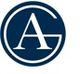 A navy blue circle with a white letter "A" intertwined with "G" inside.