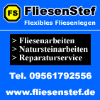 FliesenStef Logo, flexibles Fliesenlegen, Kontakt: Tel. 09561792556, www.fliesenstef.de.