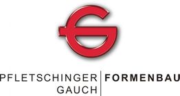 Rotes Logo mit Buchstaben „EF“. Text: „Pfletschinger Gauch Formenbau“.