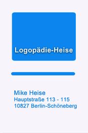 Logo von Logopädie-Heise mit Adresse in Berlin-Schöneberg.