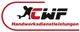 Logo mit Silhouette eines Handwerkers, Text: "CWF Handwerksdienstleistungen."