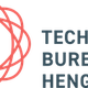 Logo van Technisch Bureau Hengelo met rood geometrisch ontwerp links van de tekst.