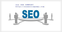 SEO graphic with people icons, blue text "SEO," and company info at the top.