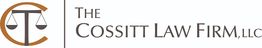 Logo of The Cossitt Law Firm featuring scales of justice within a circular emblem.