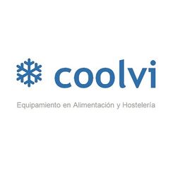 Logotipo de Coolvi con copo de nieve y texto: "Equipamiento en Alimentación y Hostelería".