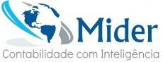 Logo da Mider com um globo e o texto "Contabilidade com Inteligência".