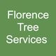 Green background with white text: "Florence Tree Services".