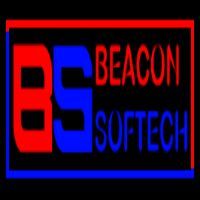 Logo with "BS Beacon Softech" in red and blue on a black background.
