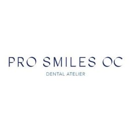 "Logo of 'Pro Smiles OC: Dental Atelier' with a clean, modern font on a white background."