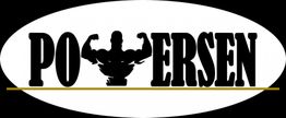 Logo mit Schrift "POWER" und "ERSEN", getrennt durch eine Bodybuilder-Silhouette in der Mitte.