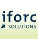 Logo mit Text "iforc SOLUTIONS" auf hellem, grünlichem Hintergrund.