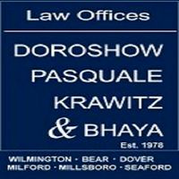 Law offices sign, "Doroshaw, Pasquale, Krawitz & Bhaya," listing multiple city locations.