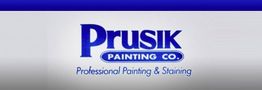 Logo of Prusik Painting Co. with the text "Professional Painting & Staining" below.