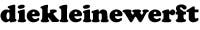 Schwarzer Text "diekleinewerft" in fetter Schrift auf weißem Hintergrund.