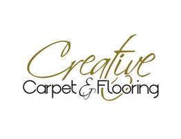 Creative Carpet & Flooring logo in elegant script and bold font.