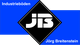 Schwarz-blaues Logo mit Text "Industrieböden Jörg Breitenstein" um ein zentrales weißes Motiv.