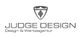 Logo von "Judge Design" mit einem Emblem und dem Text "Design- & Werbeagentur".